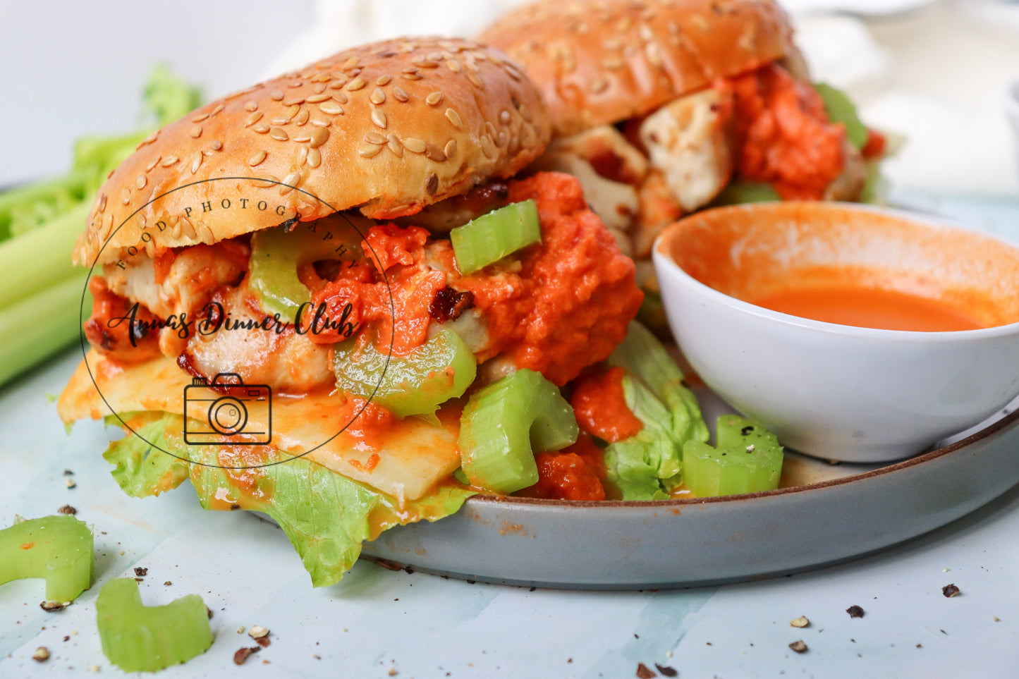 Skinny buffalo chicken sandwich  - PLR set