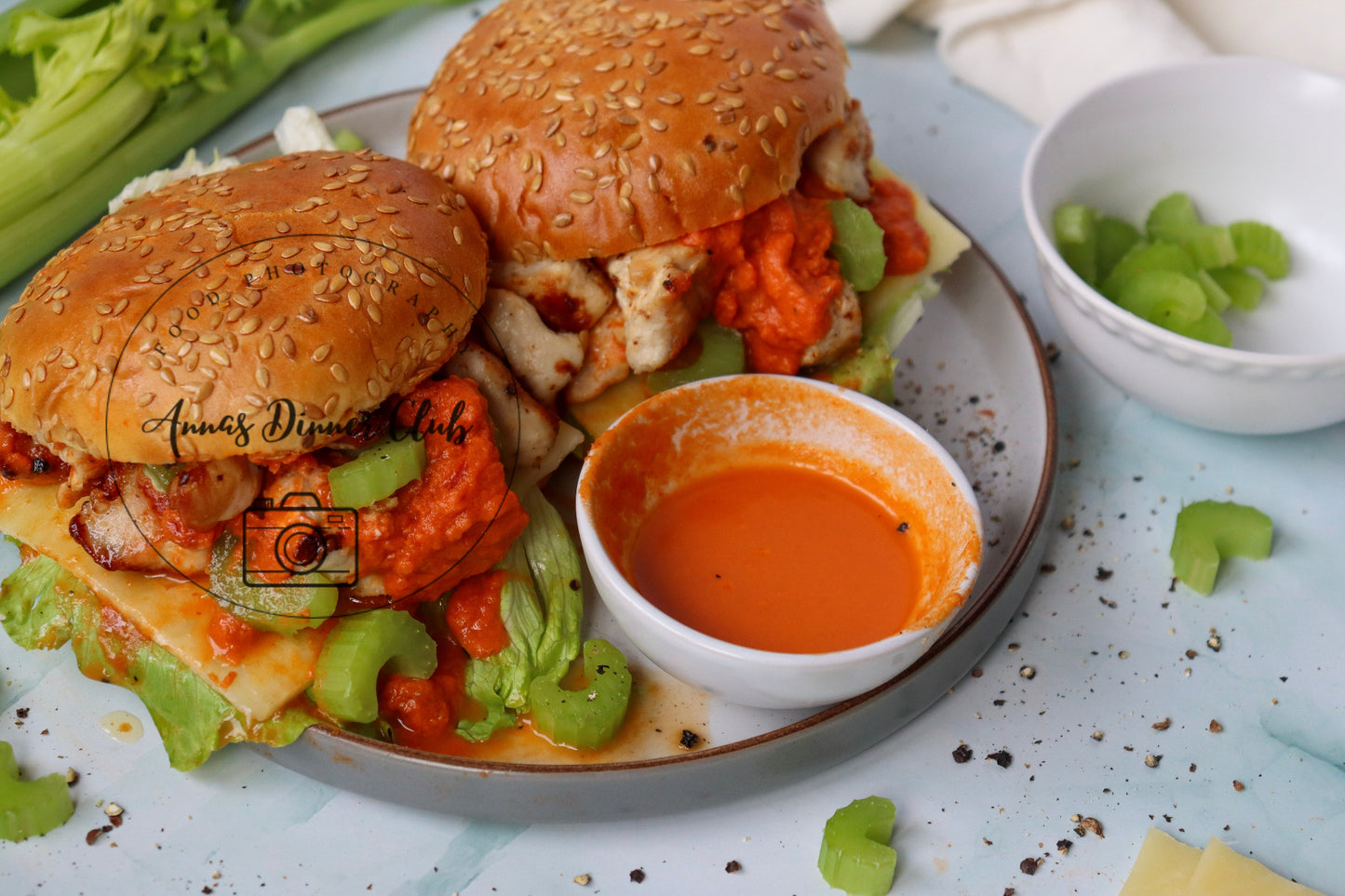 Skinny buffalo chicken sandwich  - PLR set