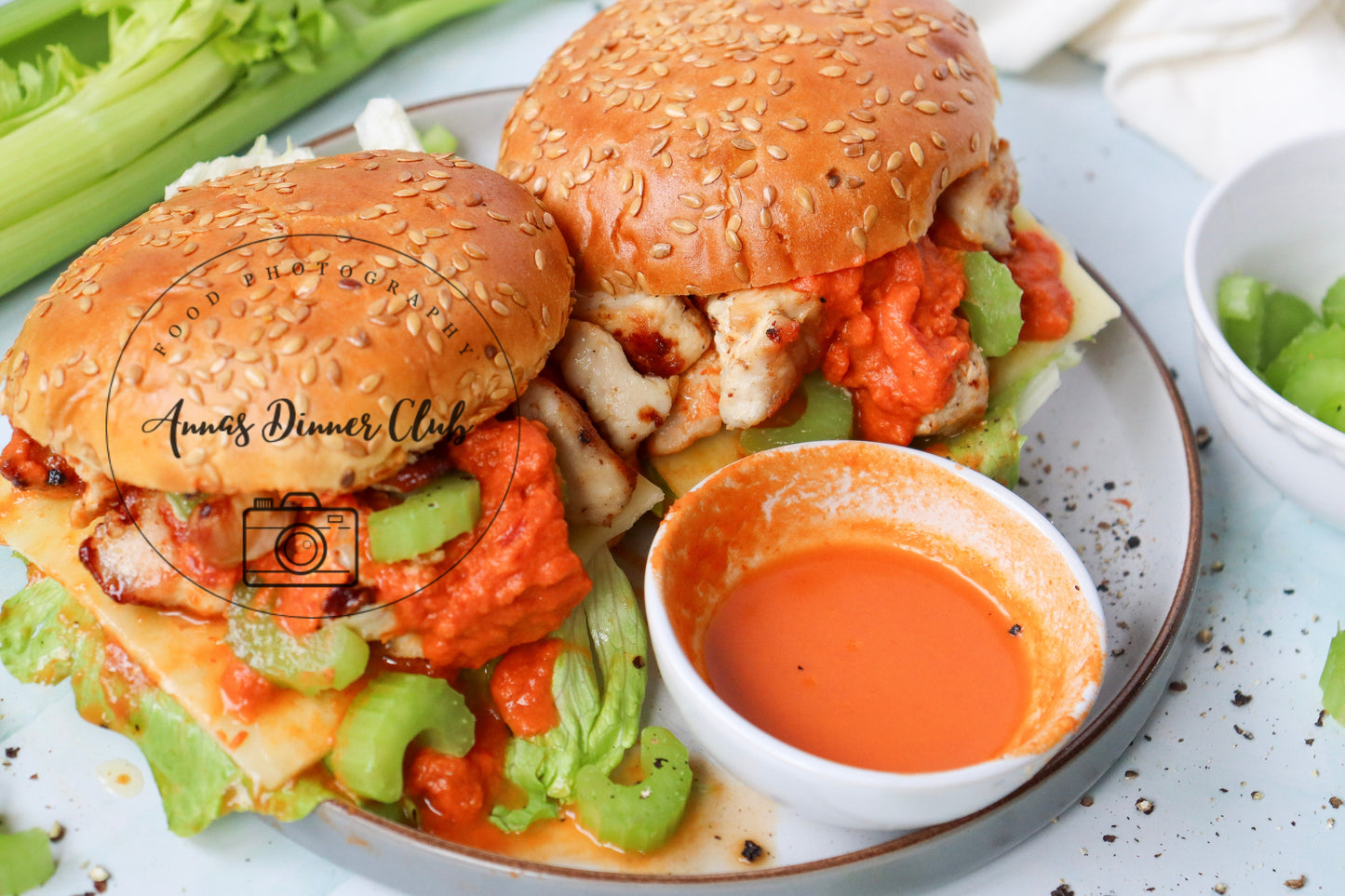 Skinny buffalo chicken sandwich  - PLR set