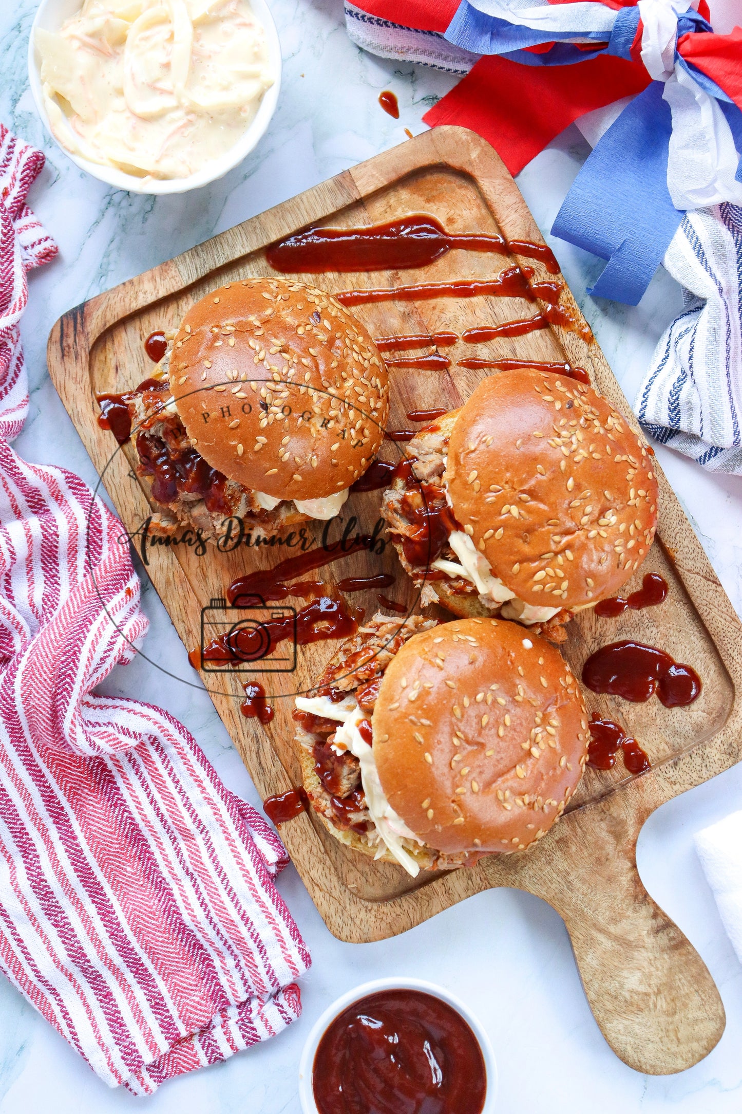 4th of July Pulled Pork BBQ Sandwiches- PLR set