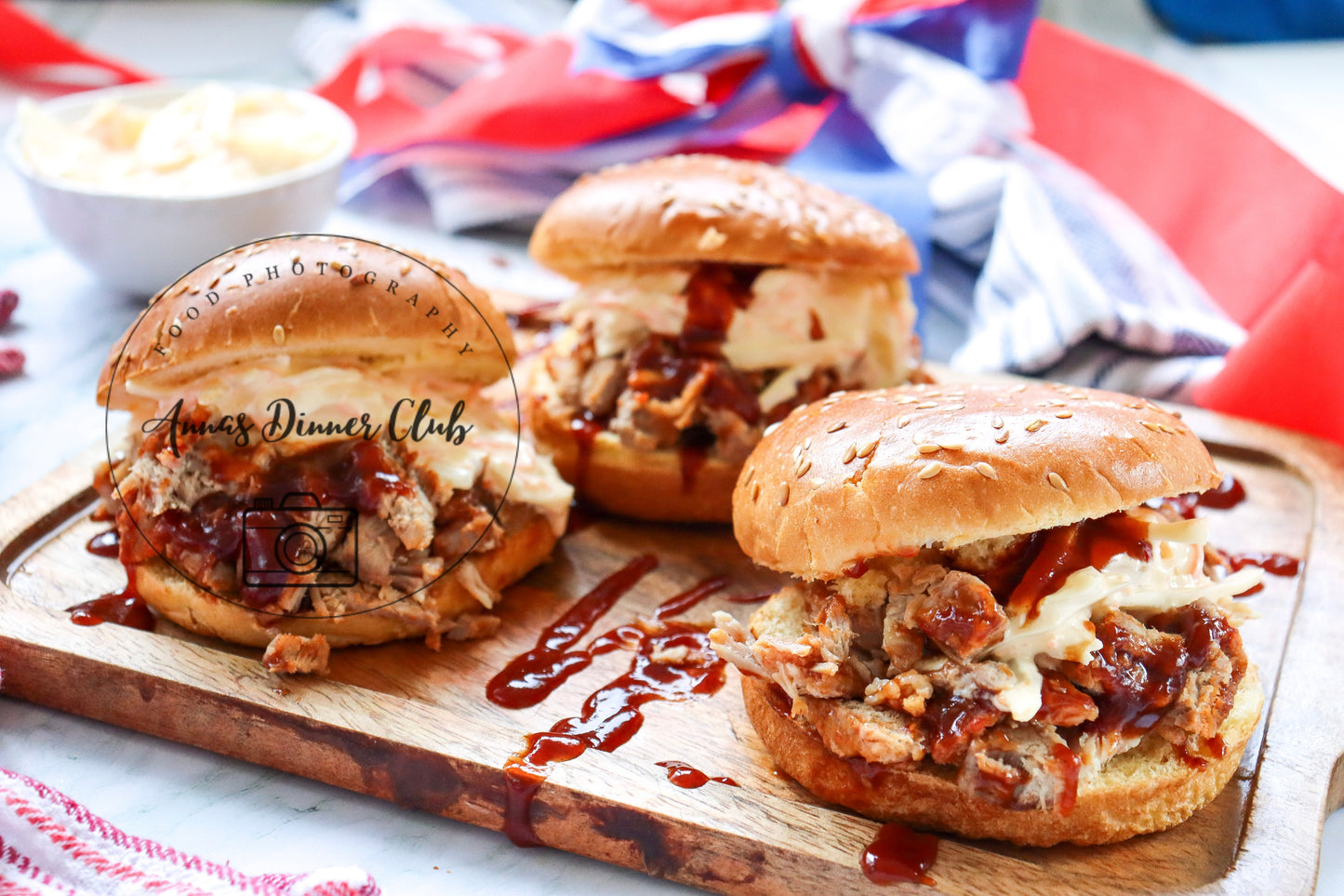 4th of July Pulled Pork BBQ Sandwiches- PLR set