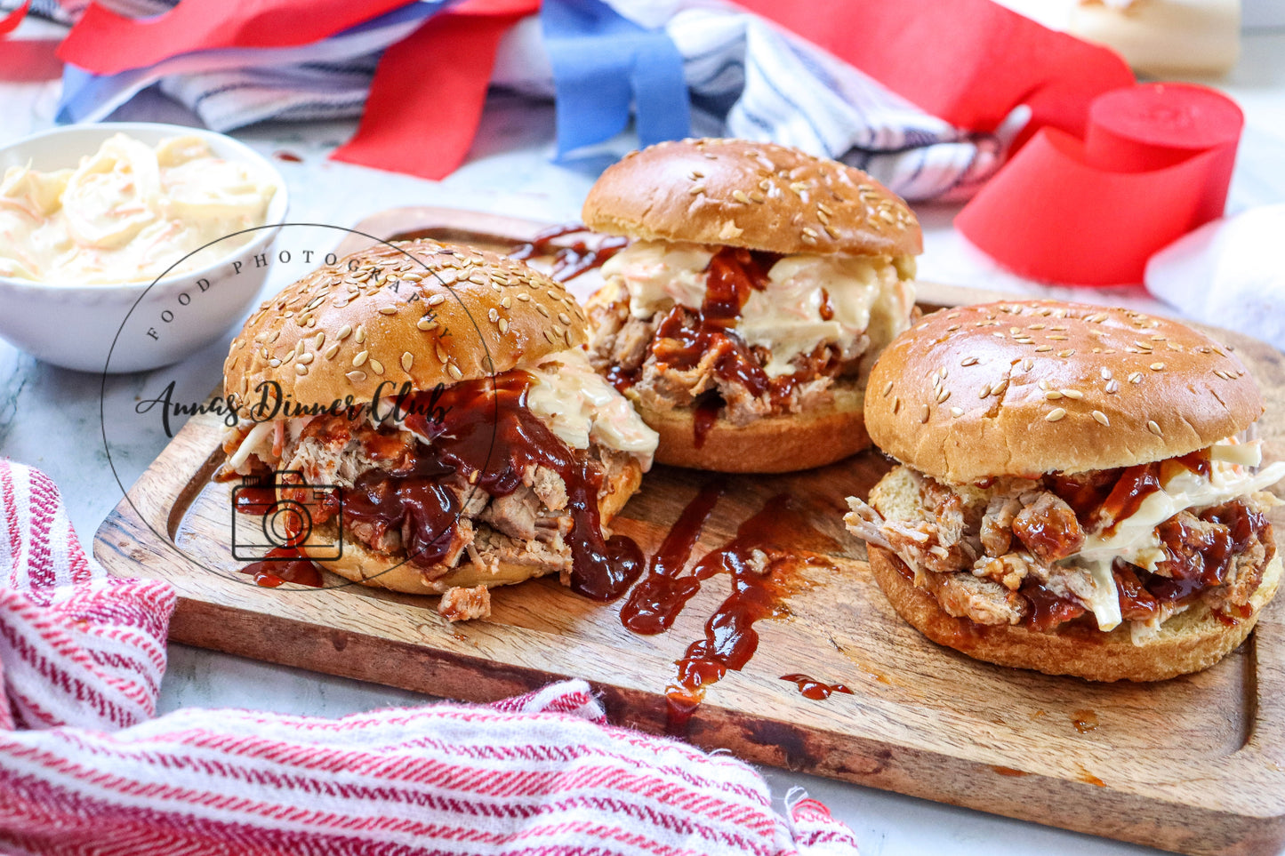 4th of July Pulled Pork BBQ Sandwiches- PLR set