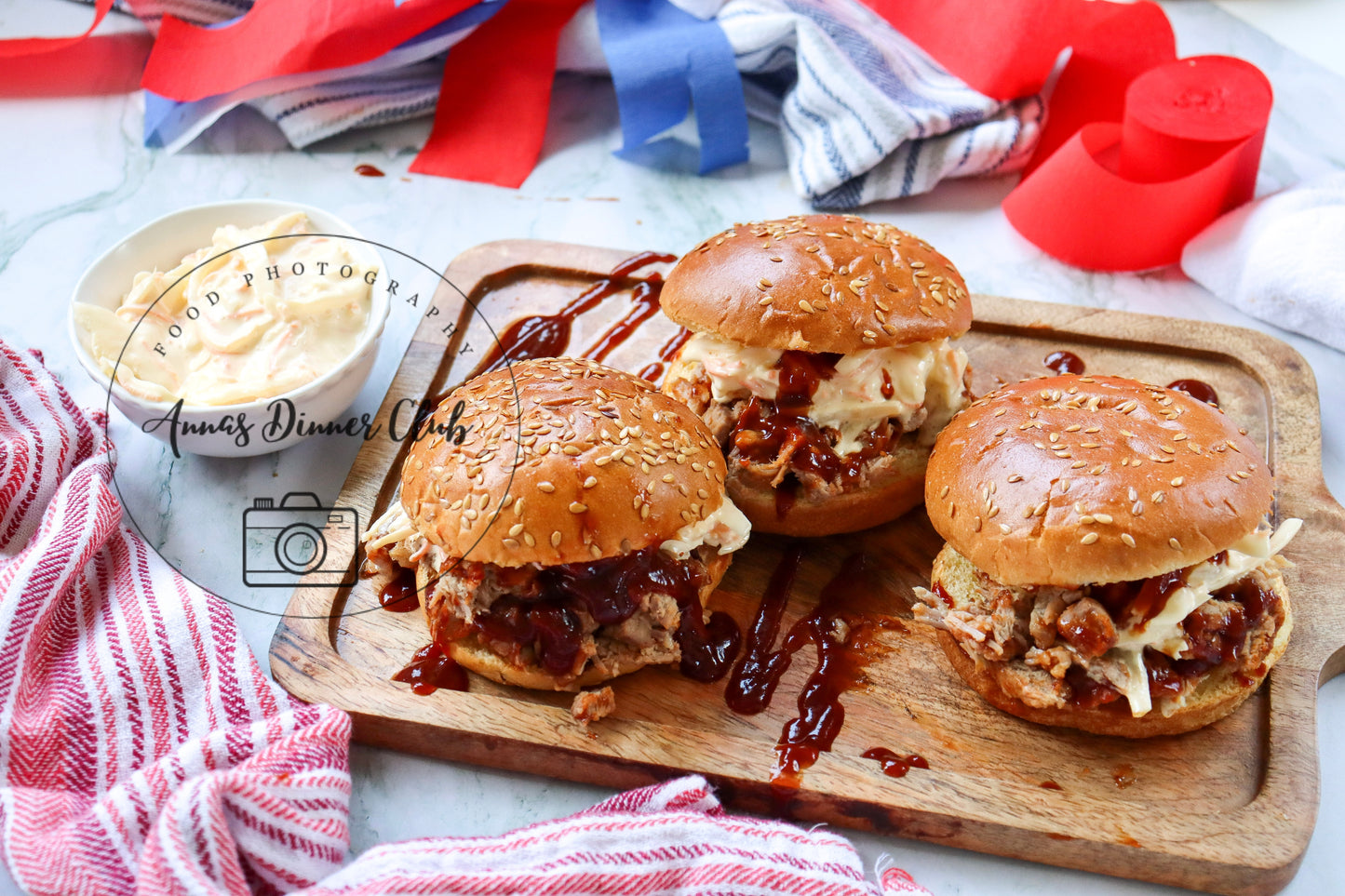 4th of July Pulled Pork BBQ Sandwiches- PLR set