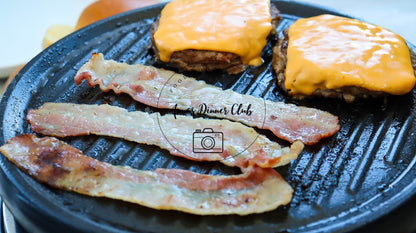 Cheeseburger with grilled bacon semi exclusive set 2