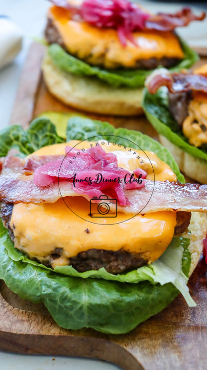 Cheeseburger with grilled bacon semi exclusive set 2