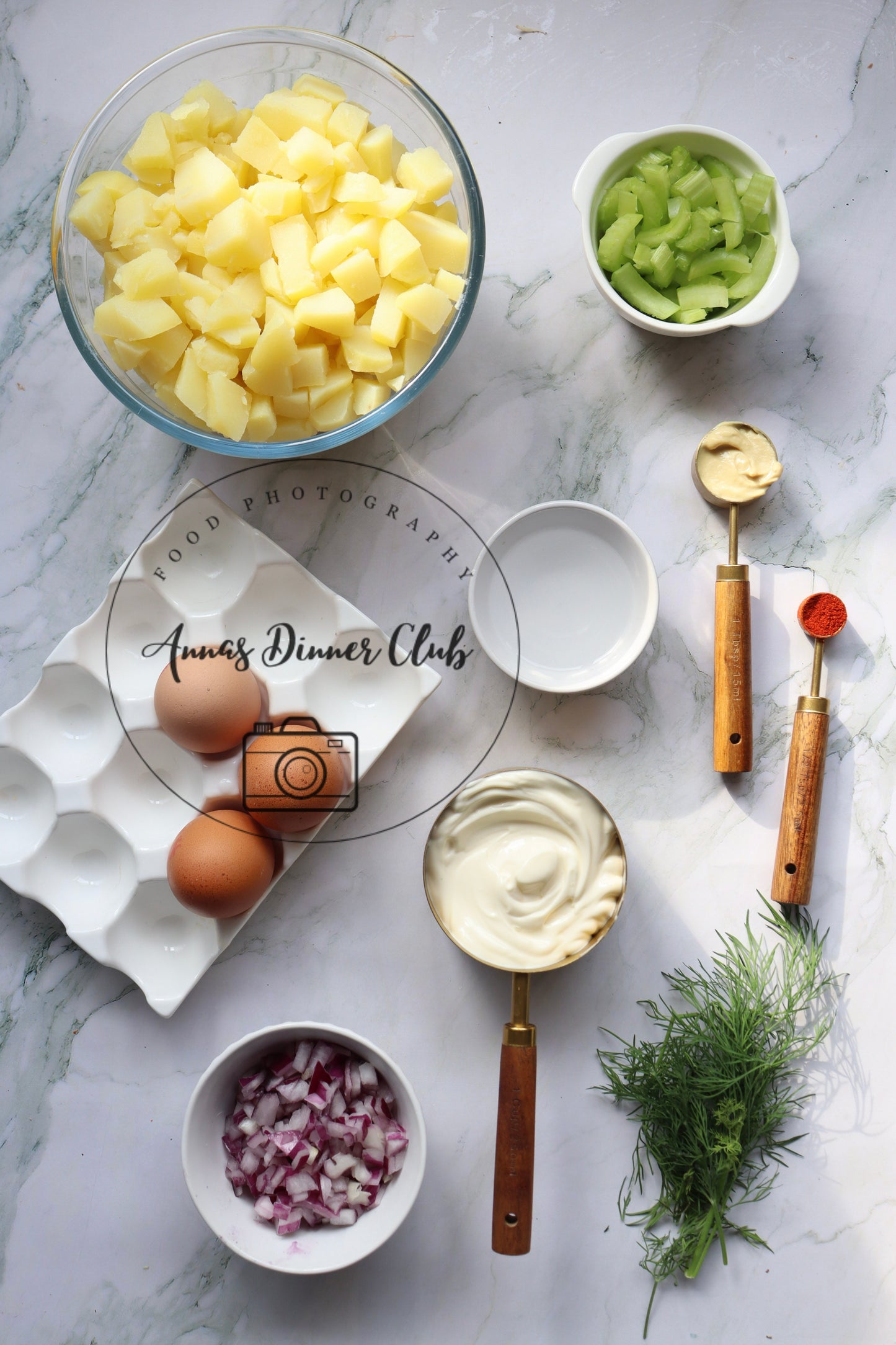 Classic Potato American Salad 4th July PLR set