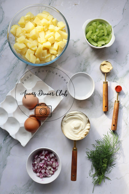 Classic Potato American Salad 4th July PLR set