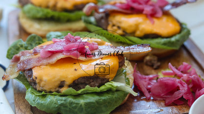 Cheeseburger with grilled bacon semi exclusive set 2
