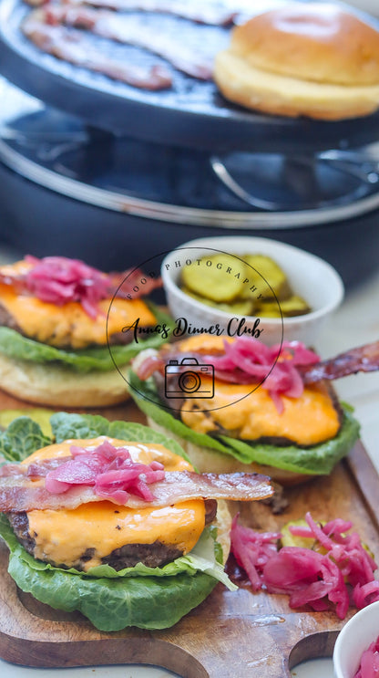 Cheeseburger with grilled bacon semi exclusive set 2