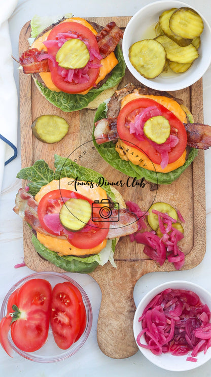Cheeseburger with grilled bacon semi exclusive set 2