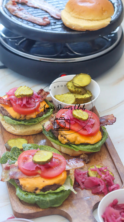 Cheeseburger with grilled bacon semi exclusive set 2
