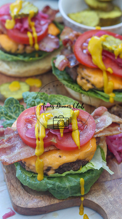 Cheeseburger with grilled bacon semi exclusive set 2