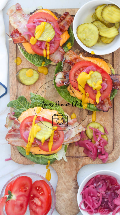 Cheeseburger with grilled bacon semi exclusive set 2