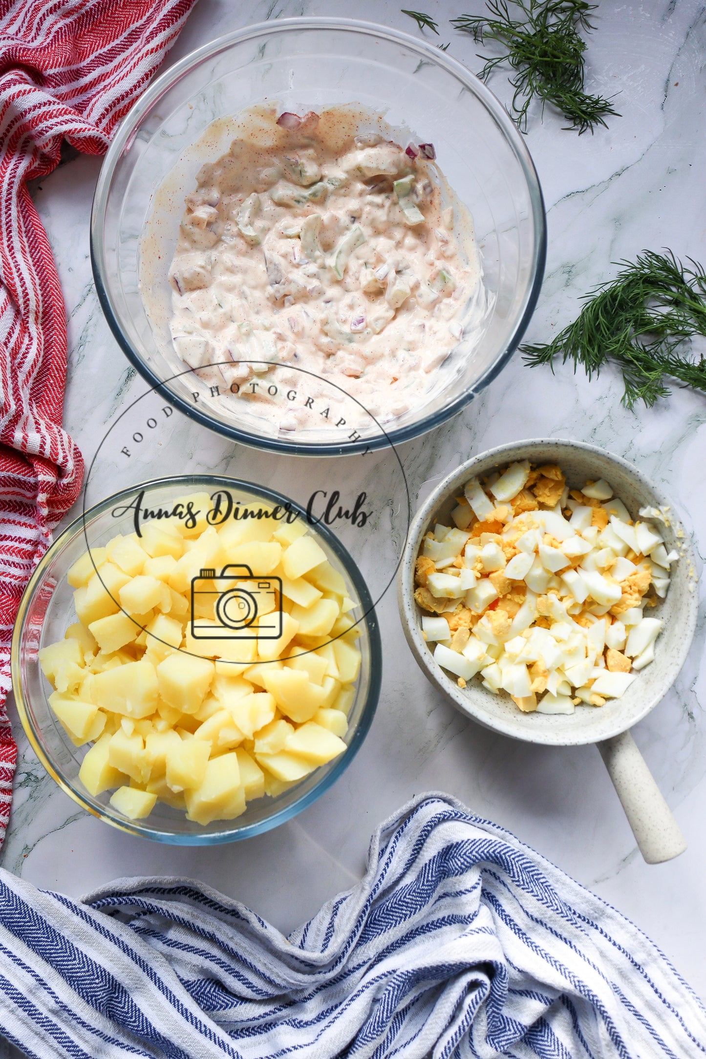 Classic Potato American Salad 4th July PLR set