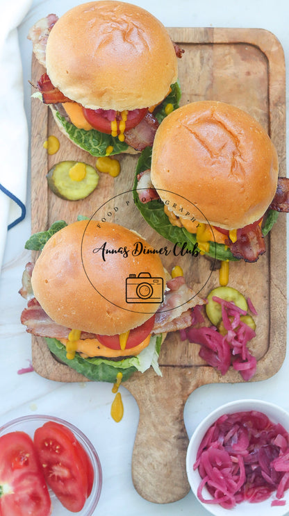 Cheeseburger with grilled bacon semi exclusive set 2