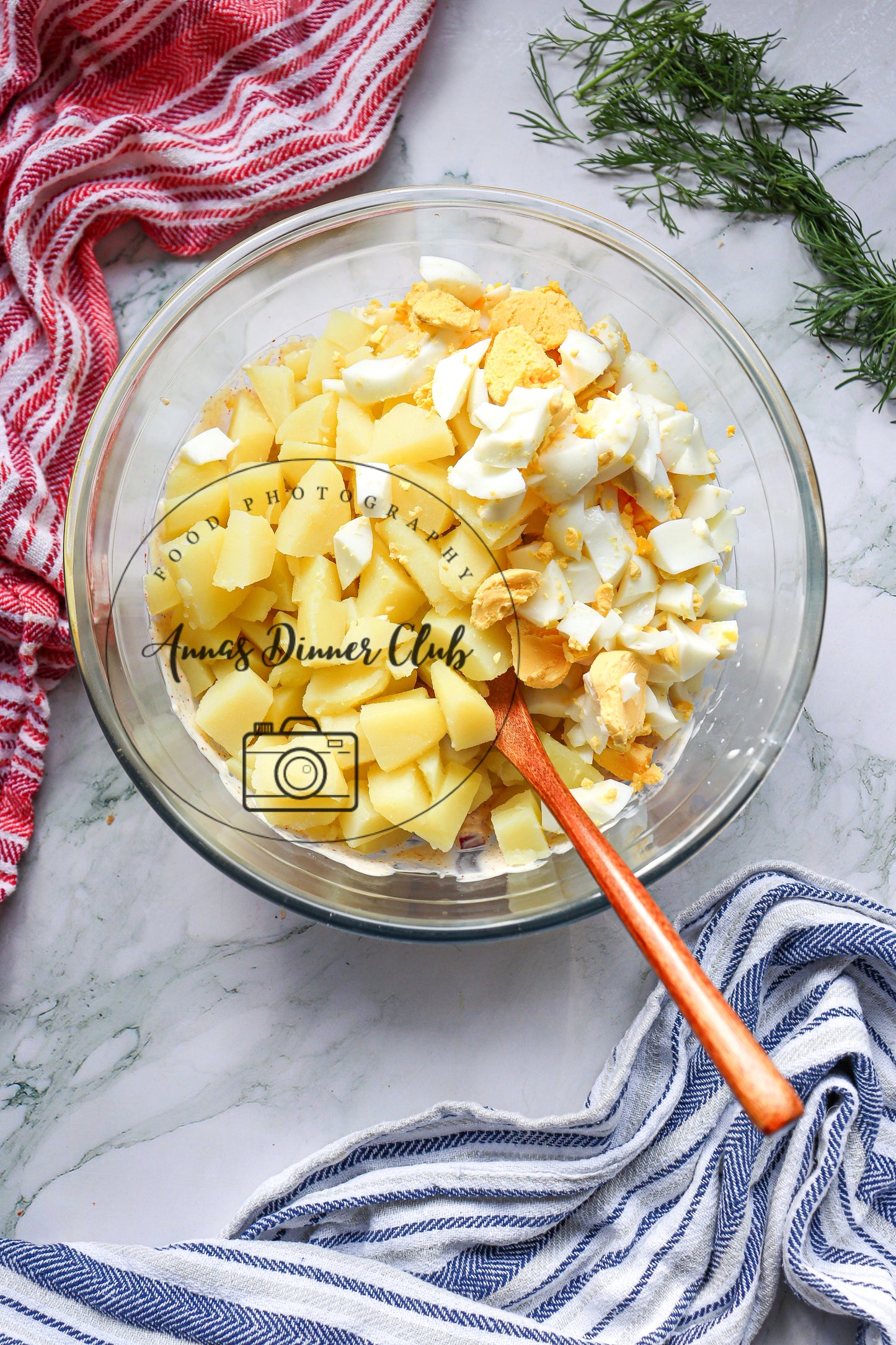 Classic Potato American Salad 4th July PLR set