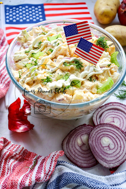 Classic Potato American Salad 4th July PLR set