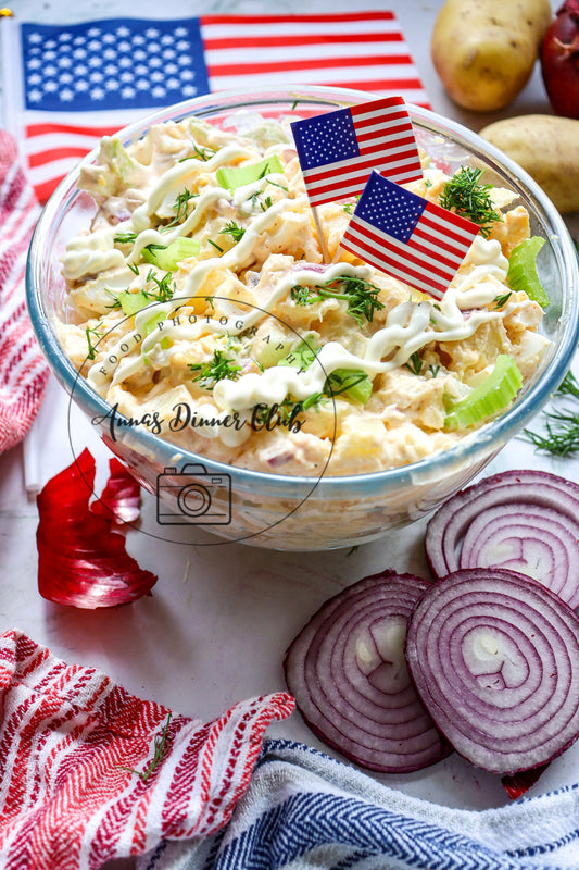 Classic Potato American Salad 4th July PLR set