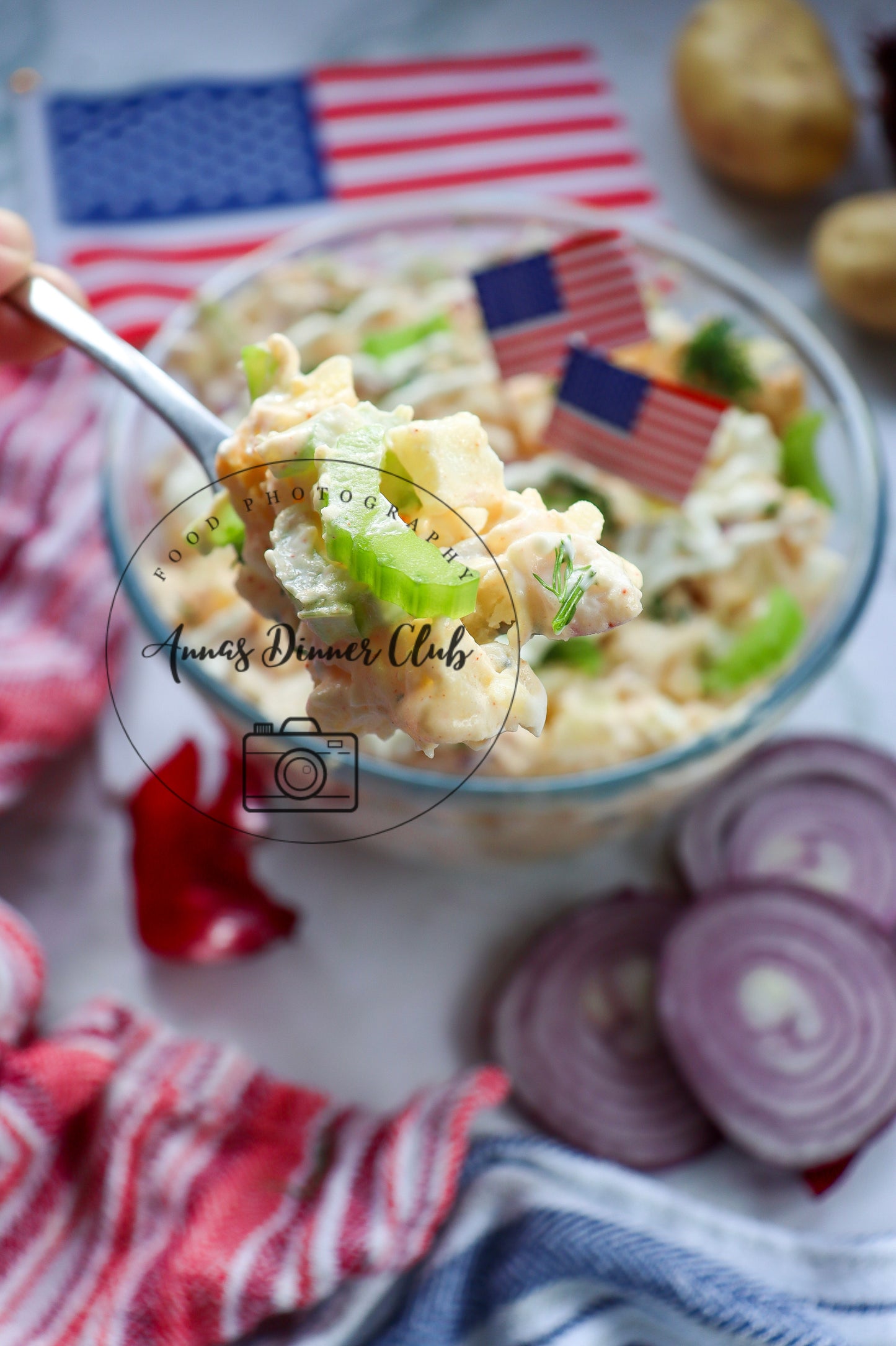 Classic Potato American Salad 4th July PLR set
