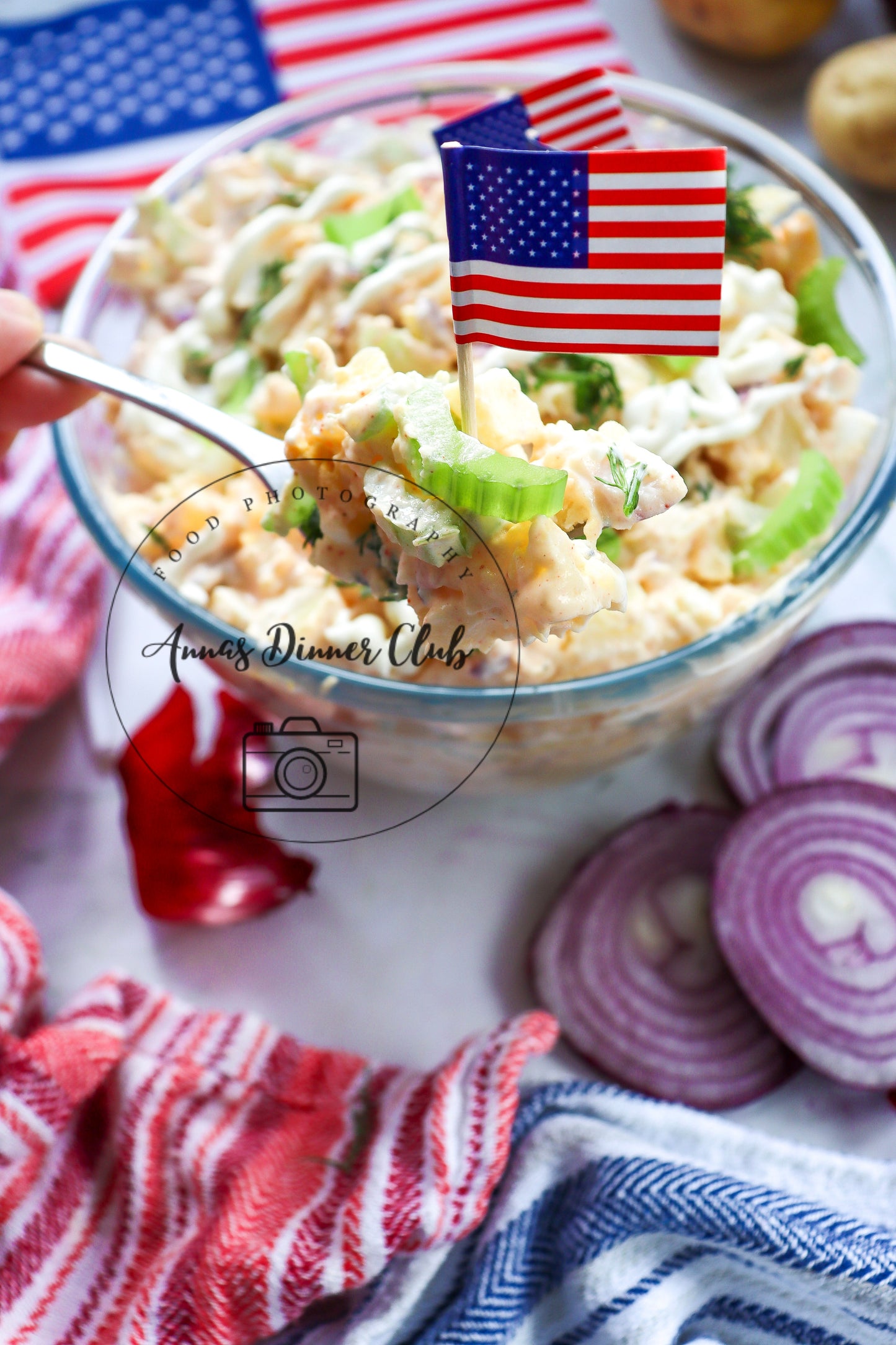 Classic Potato American Salad 4th July PLR set