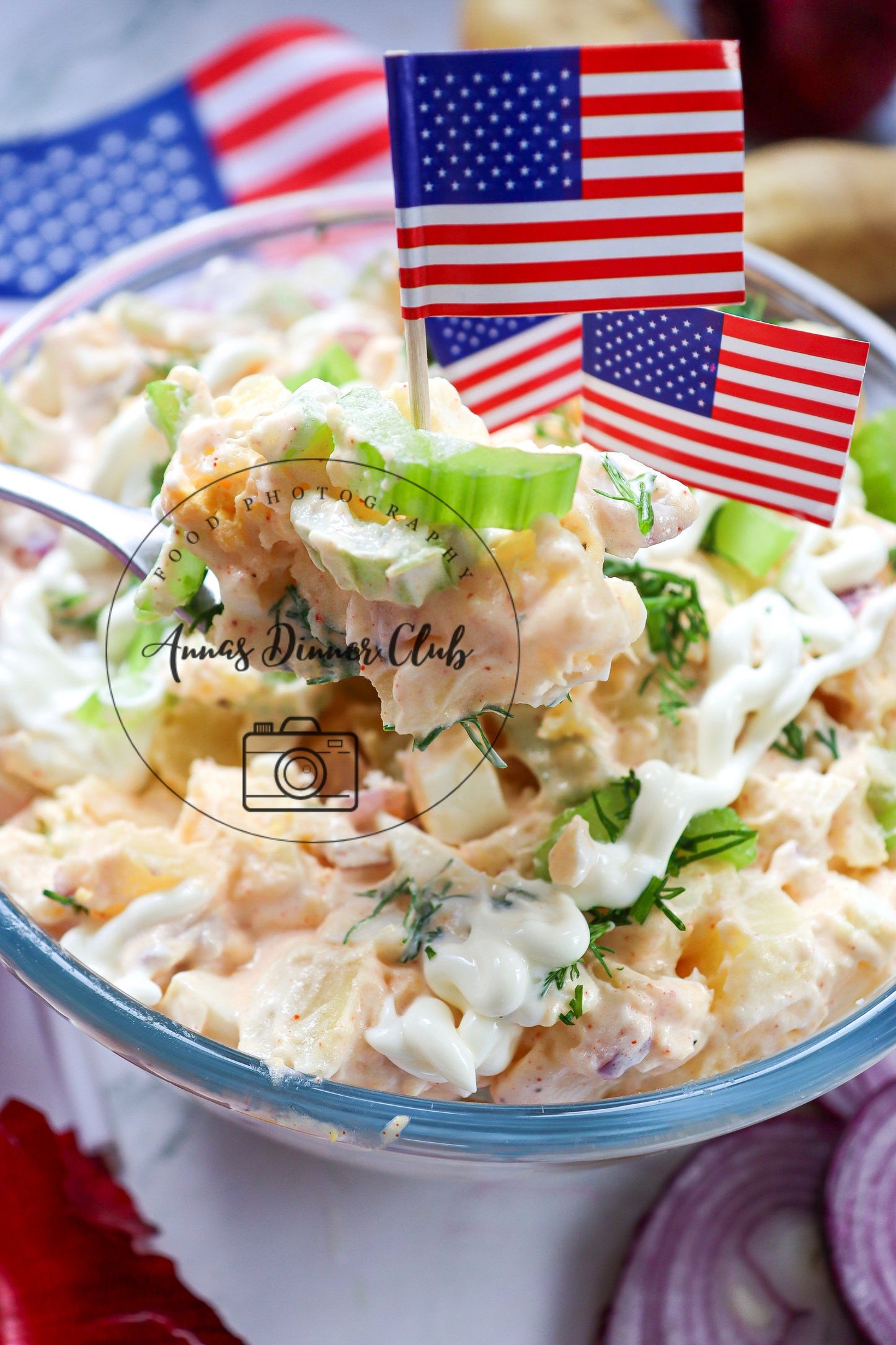 Classic Potato American Salad 4th July PLR set