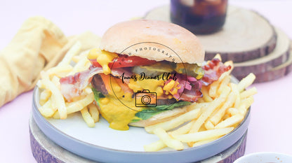 Cheeseburger with grilled bacon semi exclusive set 2
