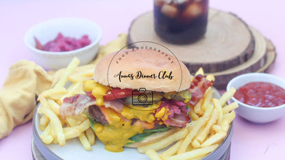 Cheeseburger with grilled bacon semi exclusive set 2