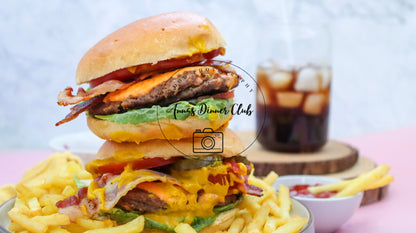 Cheeseburger with grilled bacon semi exclusive set 2
