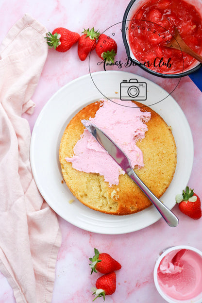 Vanilla Cake with strawberry filling Limited PLR set
