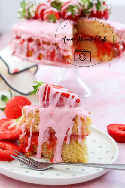 Vanilla Cake with strawberry filling Limited PLR set