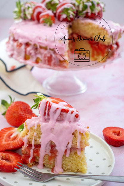 Vanilla Cake with strawberry filling Limited PLR set