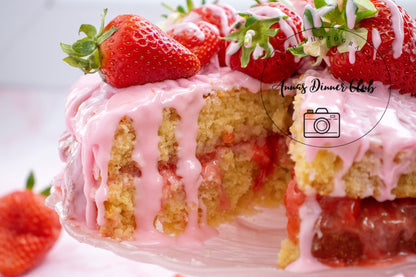 Vanilla Cake with strawberry filling Limited PLR set