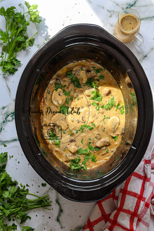 Slow cooker Beef Stroganoff  - exclusive set