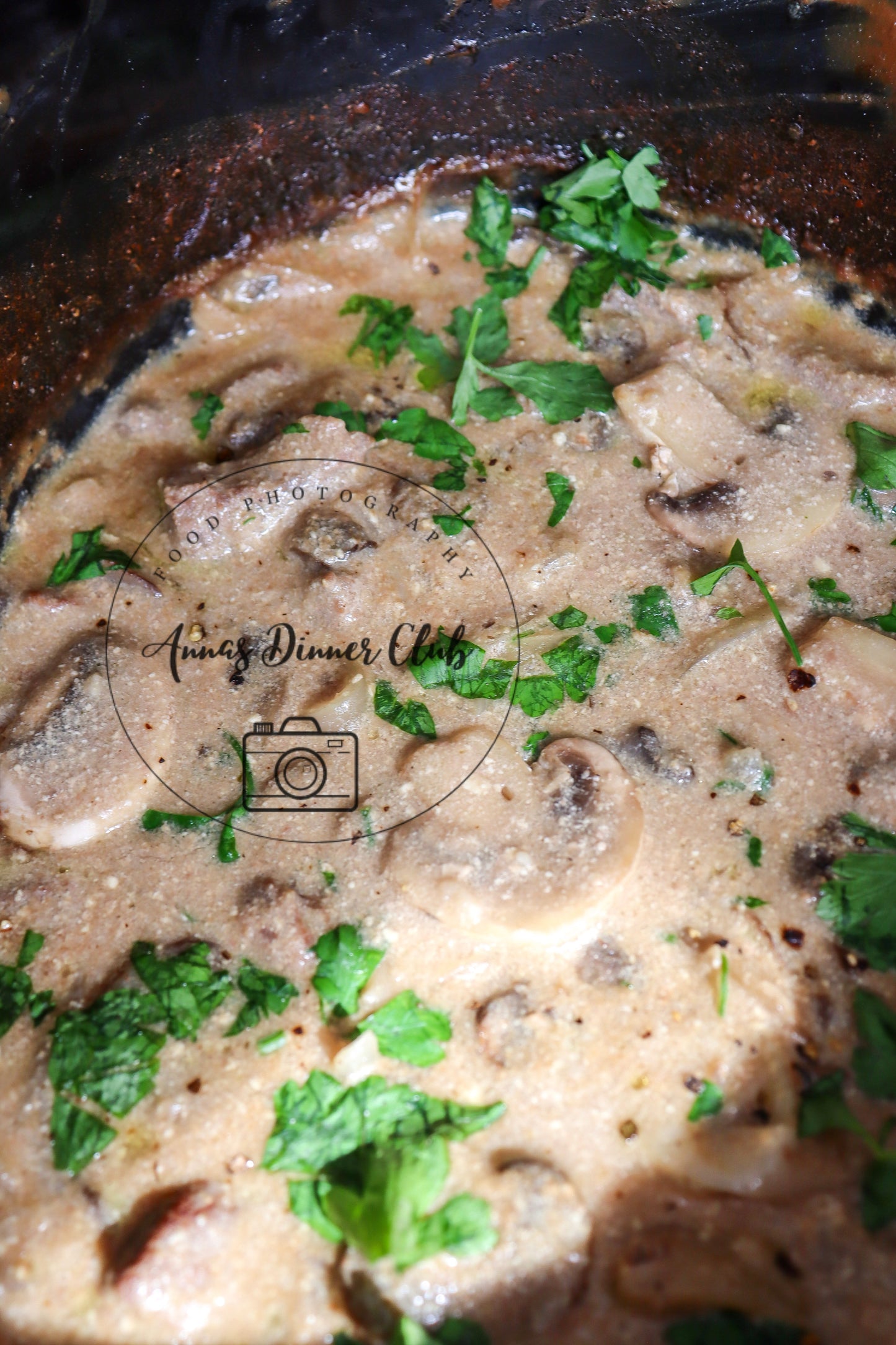 Slow cooker Beef Stroganoff  - exclusive set