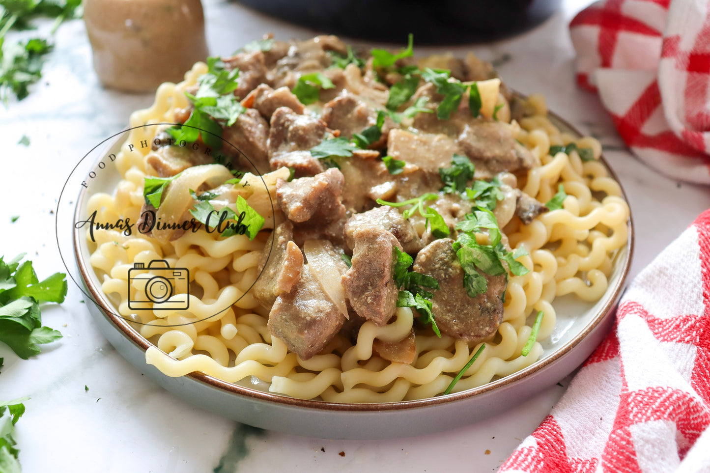 Slow cooker Beef Stroganoff  - exclusive set