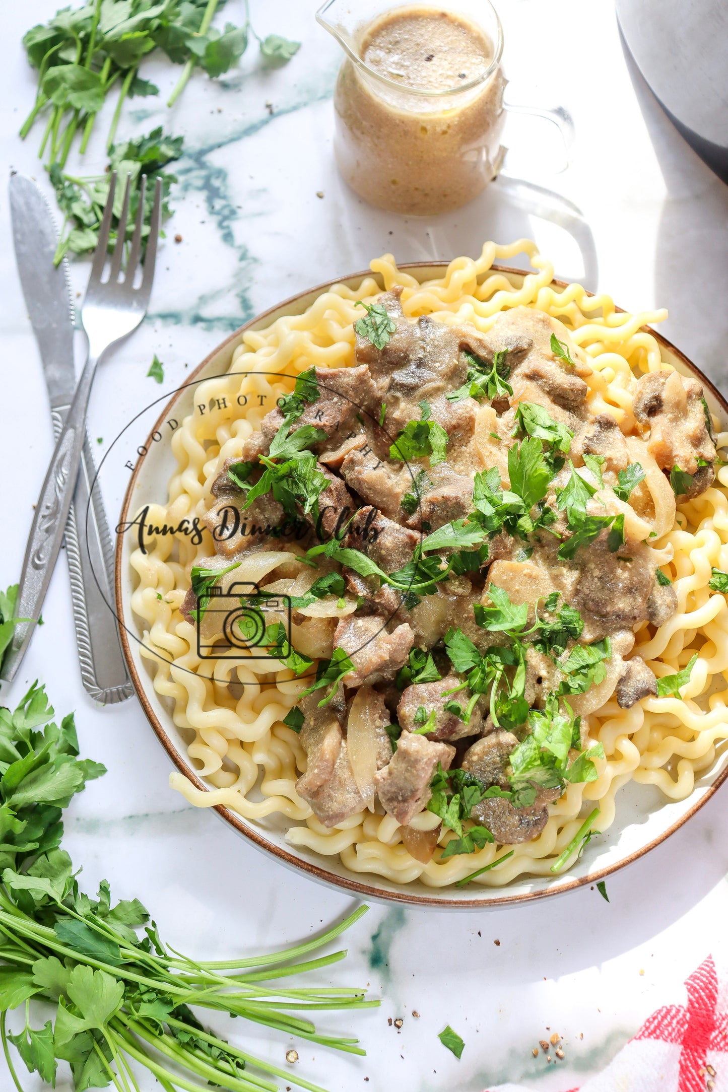 Slow cooker Beef Stroganoff  - exclusive set