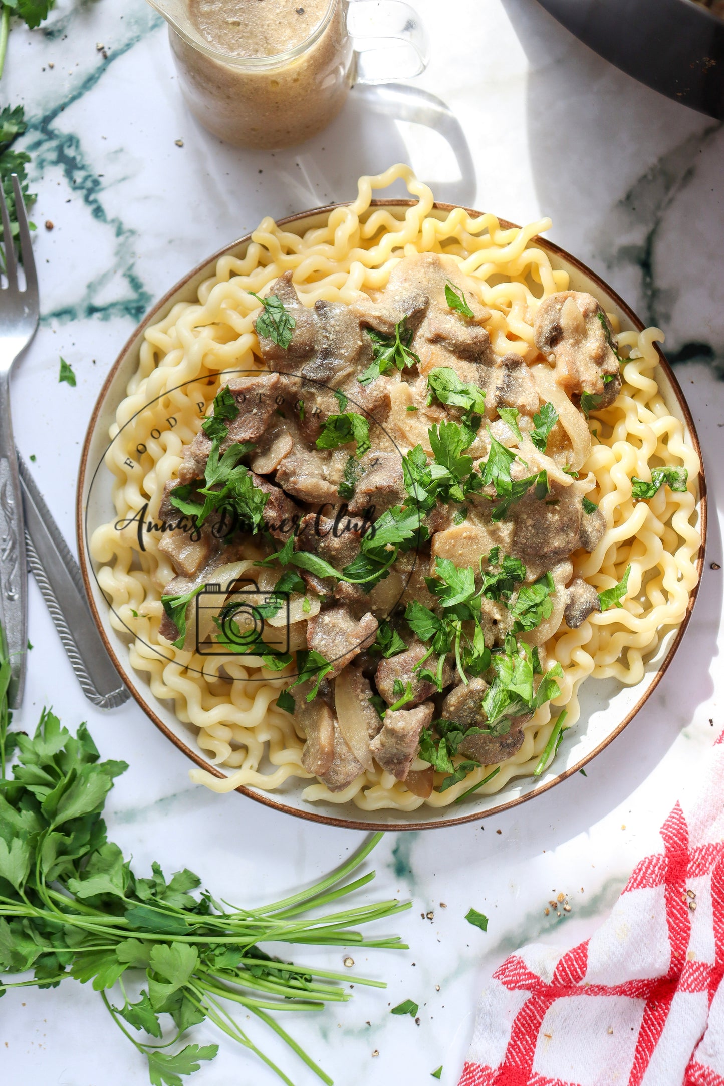 Slow cooker Beef Stroganoff  - exclusive set