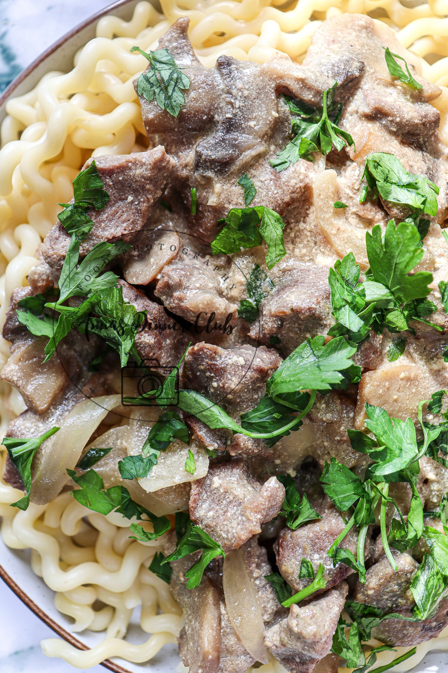Slow cooker Beef Stroganoff  - exclusive set