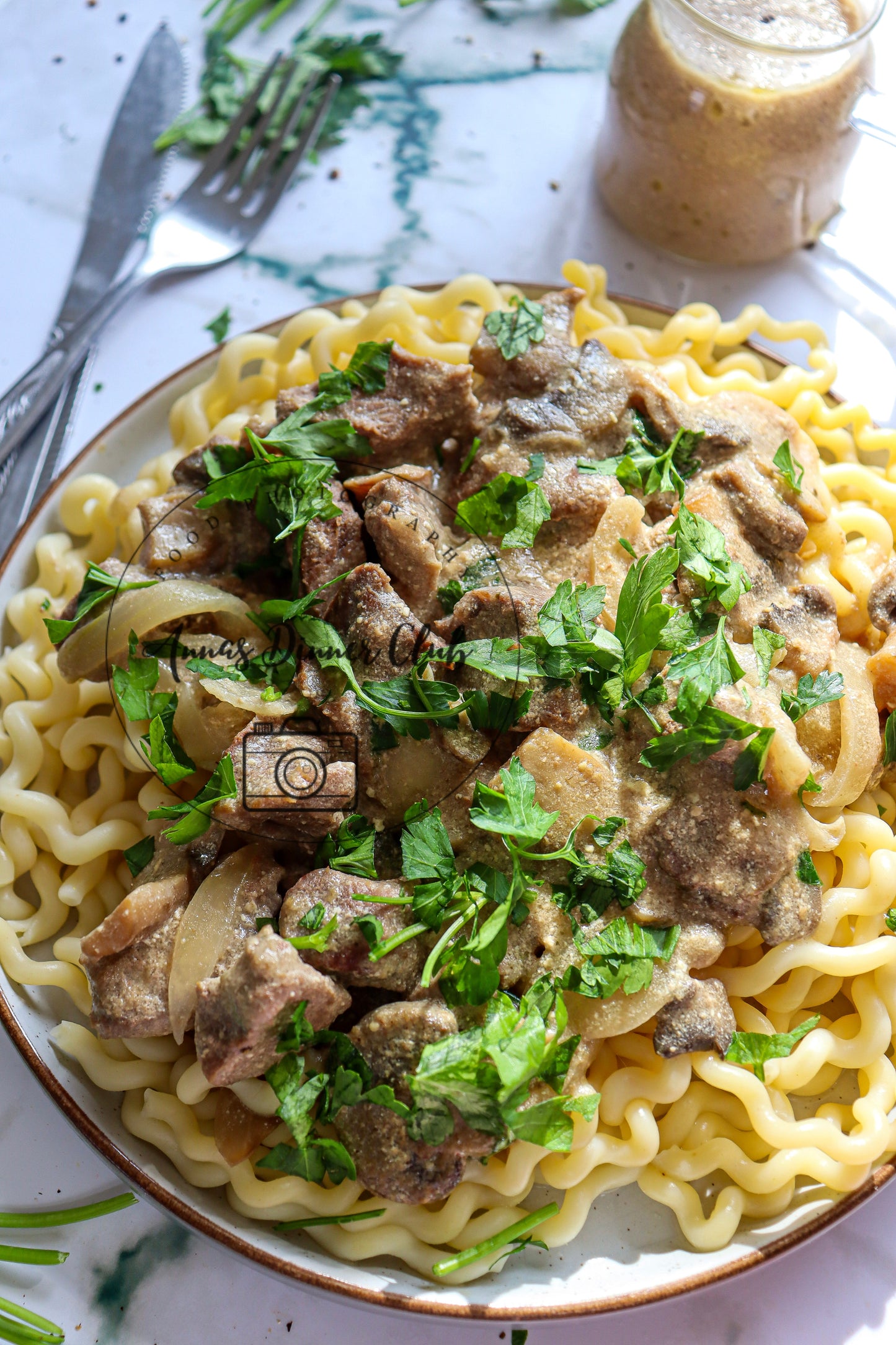 Slow cooker Beef Stroganoff  - exclusive set