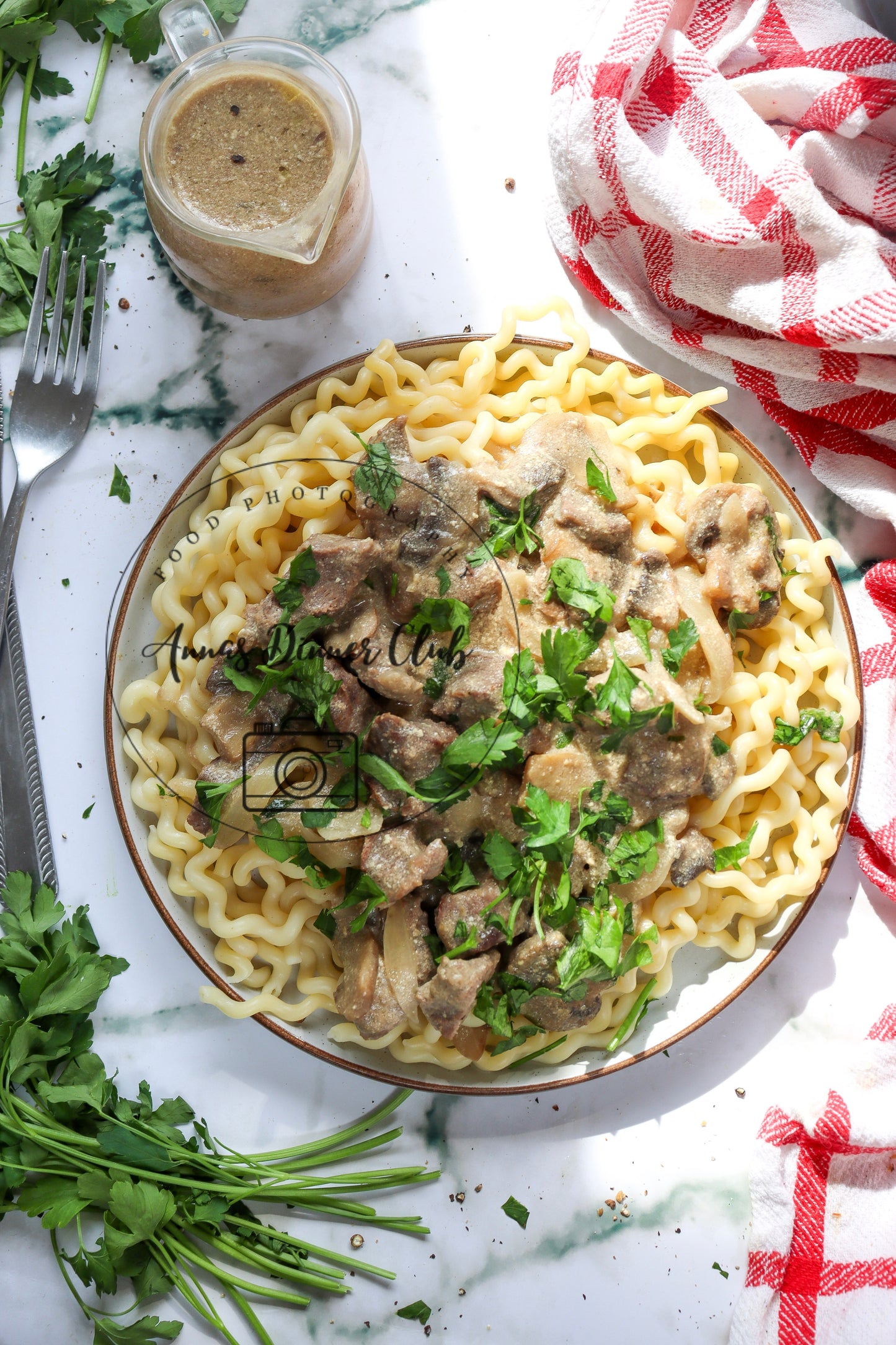 Slow cooker Beef Stroganoff  - exclusive set