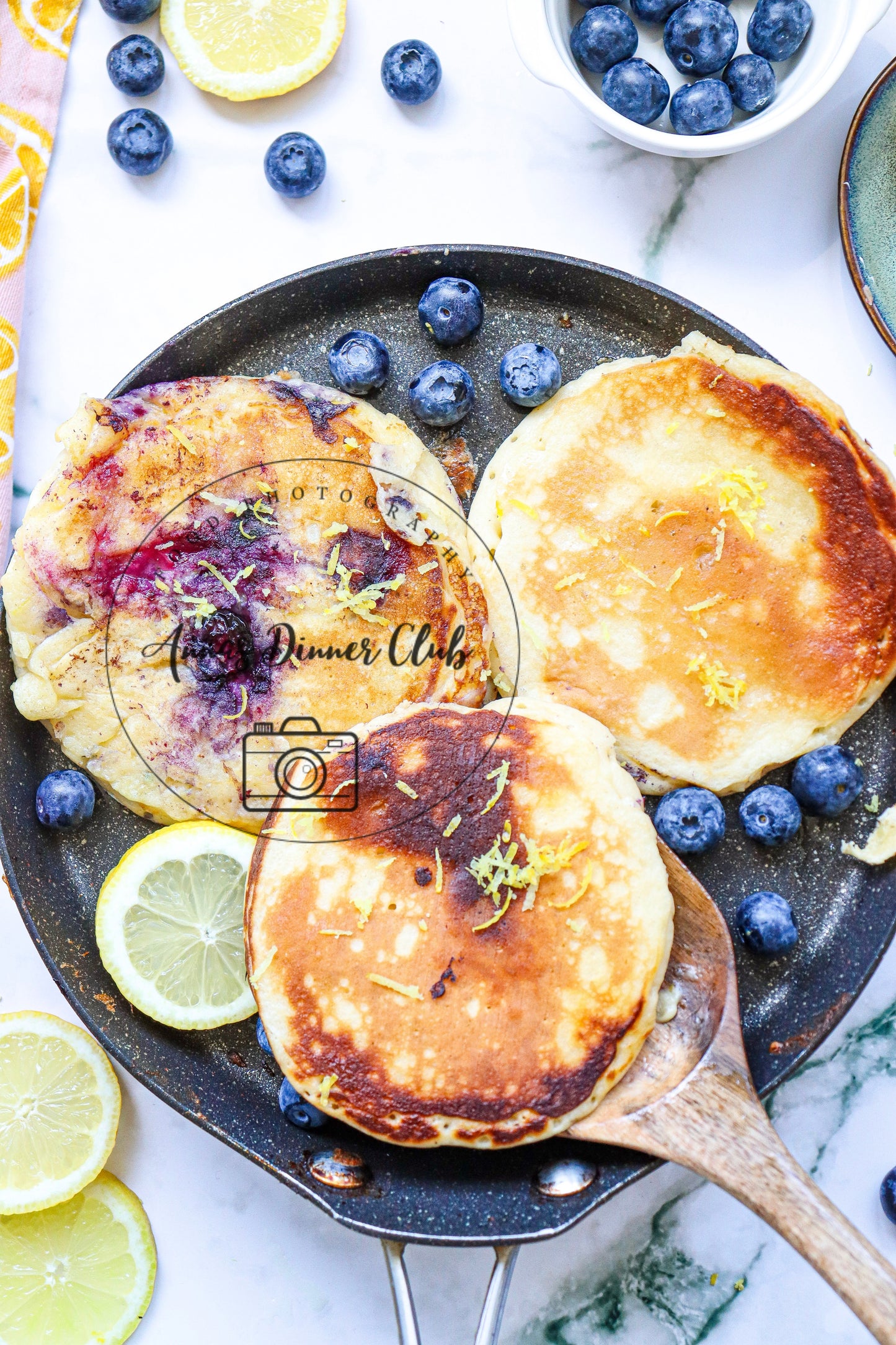 Lemon blueberry pancakes - exclusive set