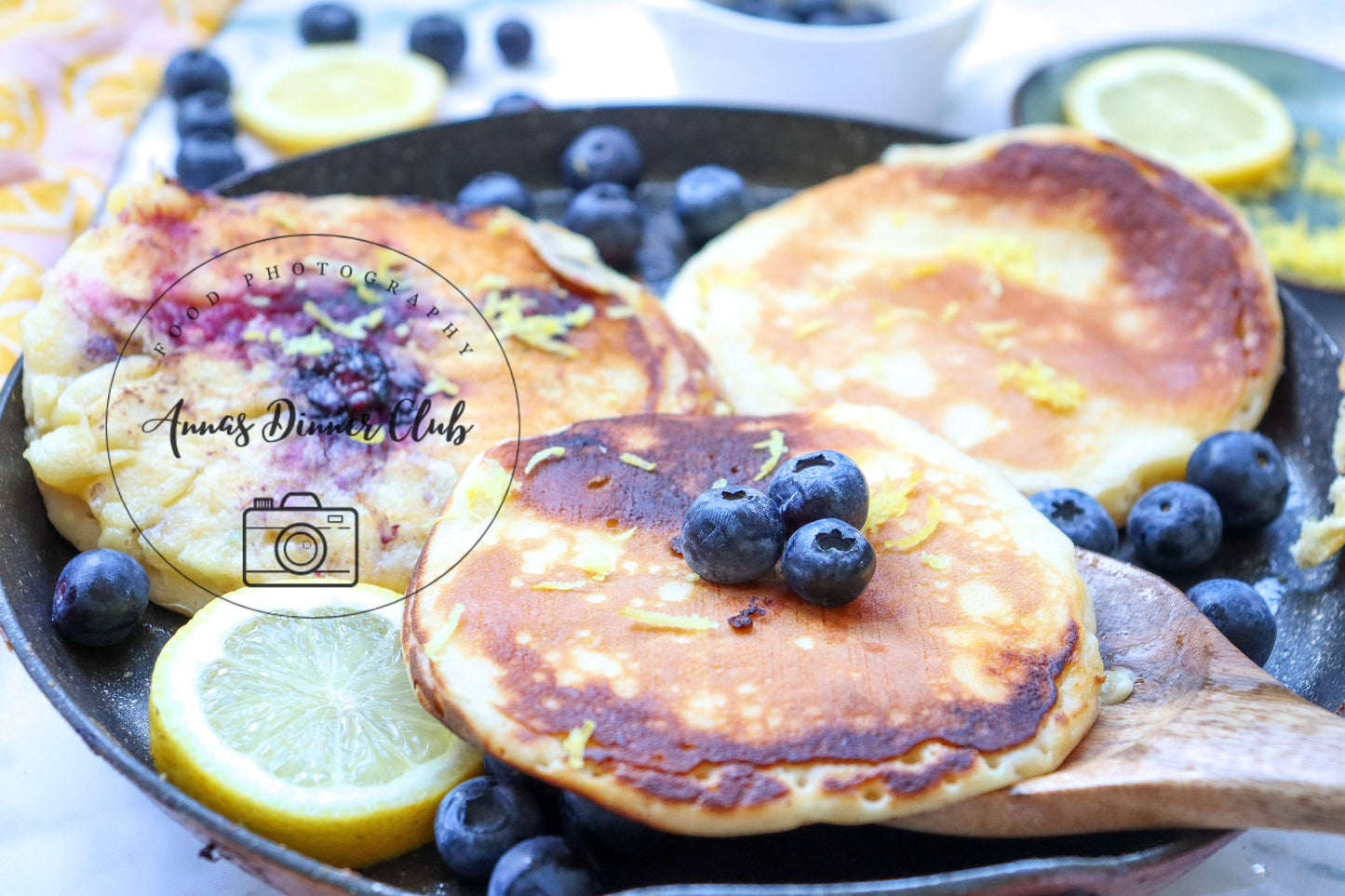 Lemon blueberry pancakes - exclusive set