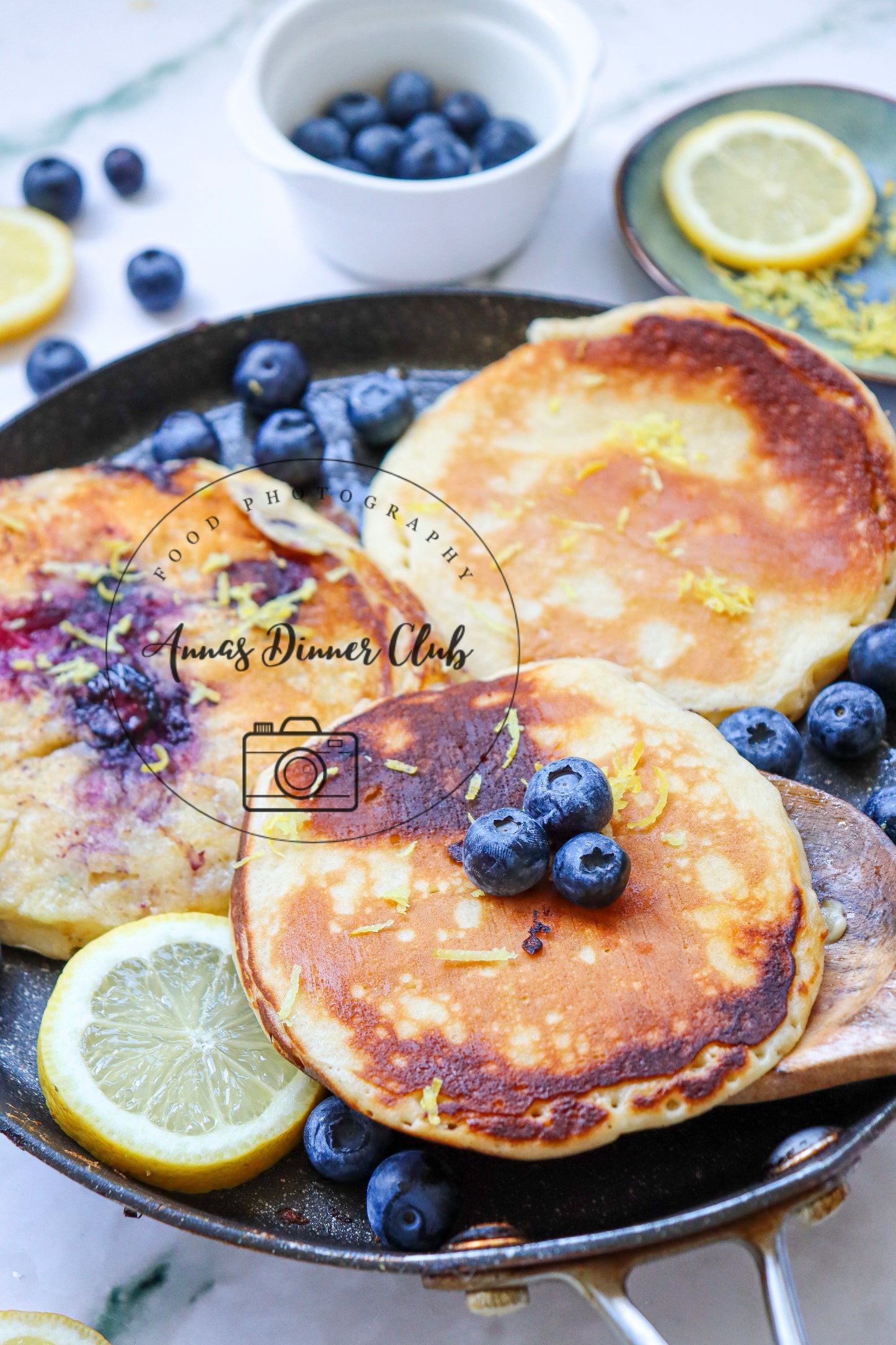 Lemon blueberry pancakes - exclusive set