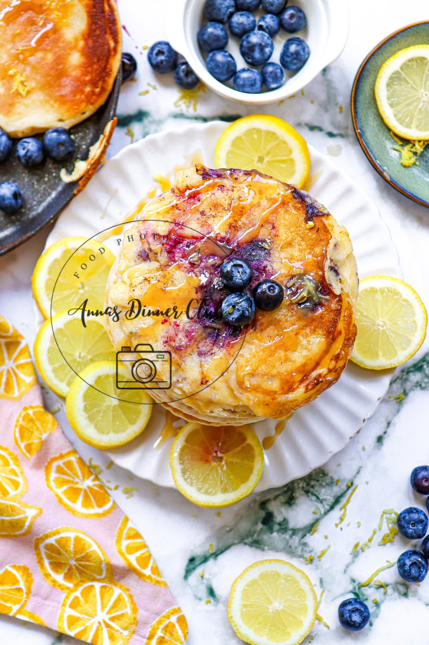 Lemon blueberry pancakes - exclusive set