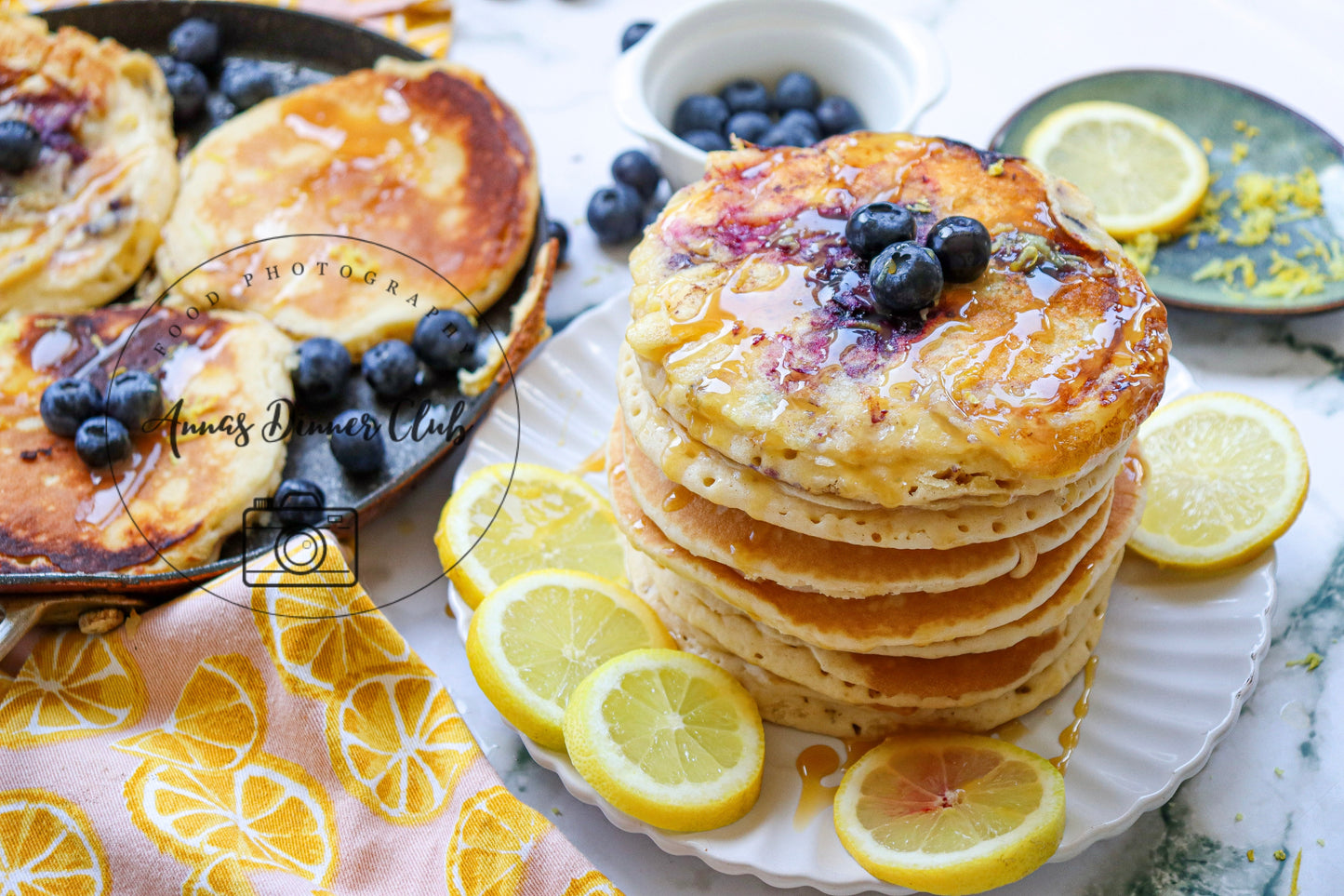 Lemon blueberry pancakes - exclusive set