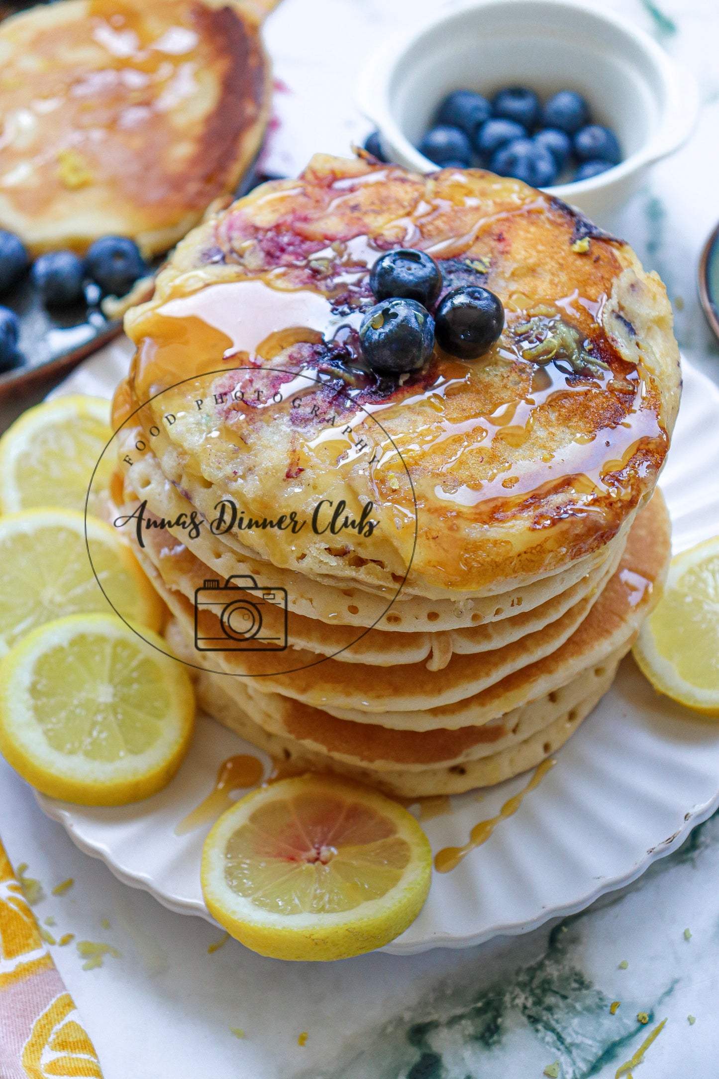 Lemon blueberry pancakes - exclusive set