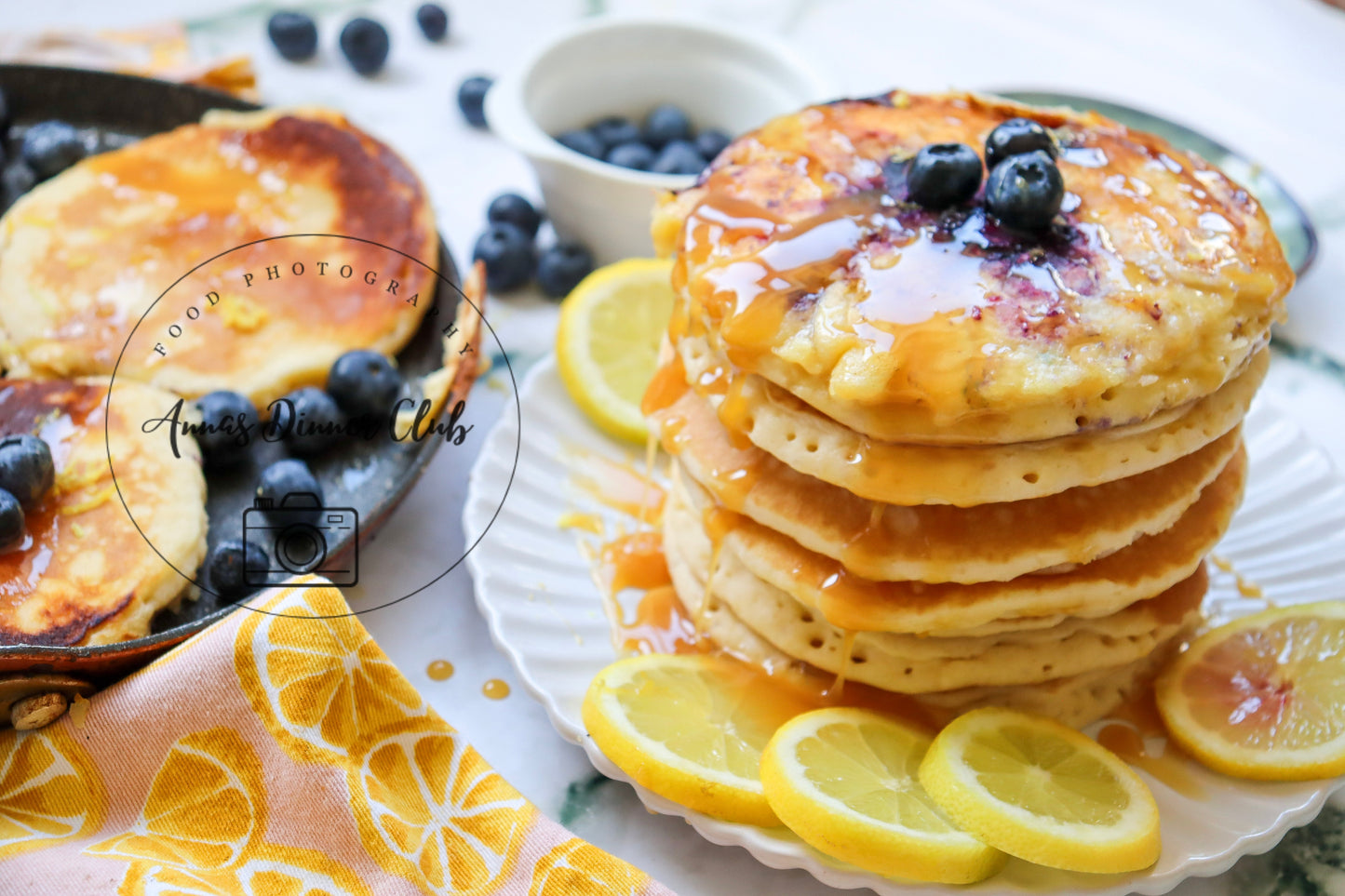 Lemon blueberry pancakes - exclusive set