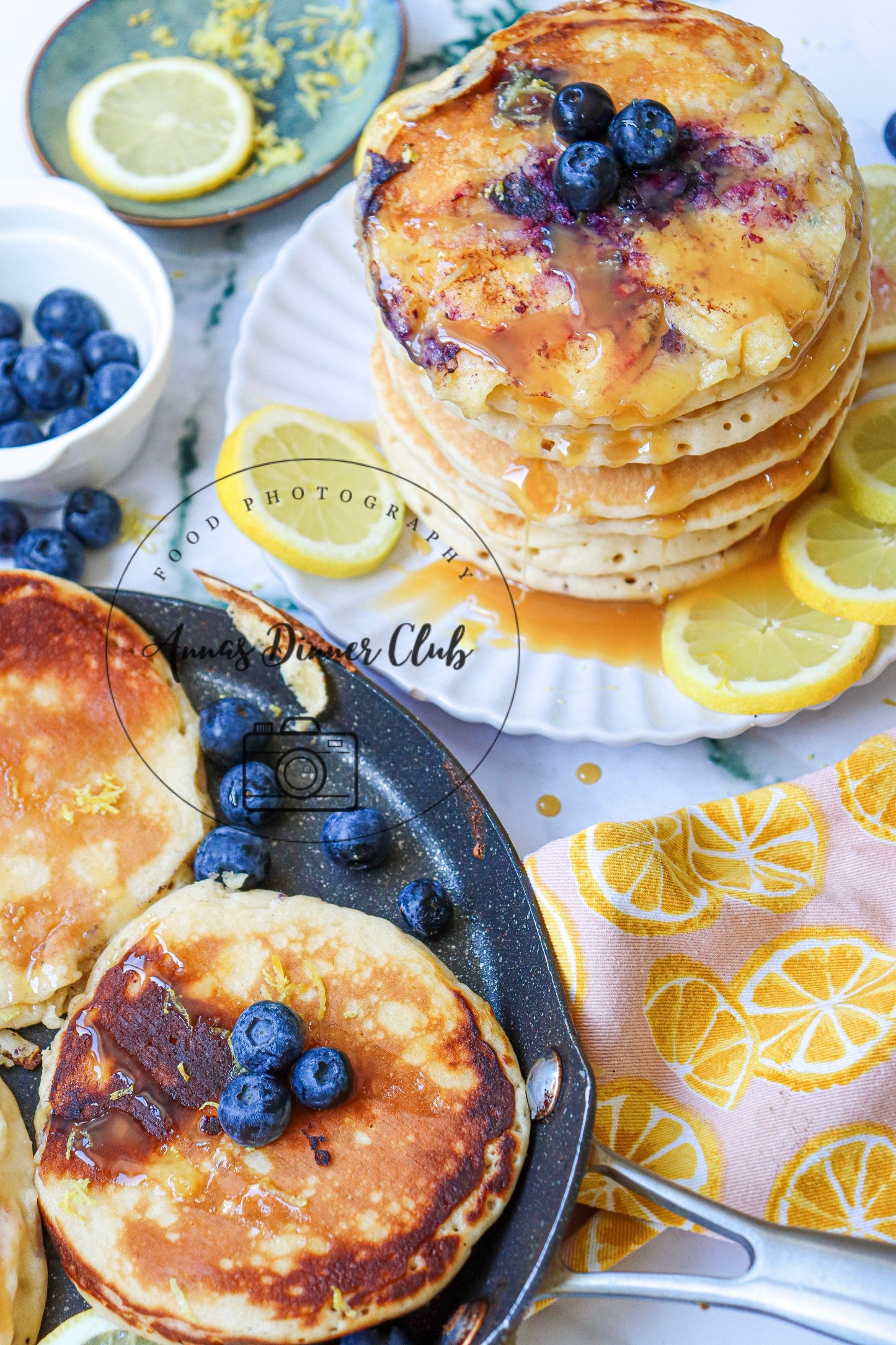 Lemon blueberry pancakes - exclusive set