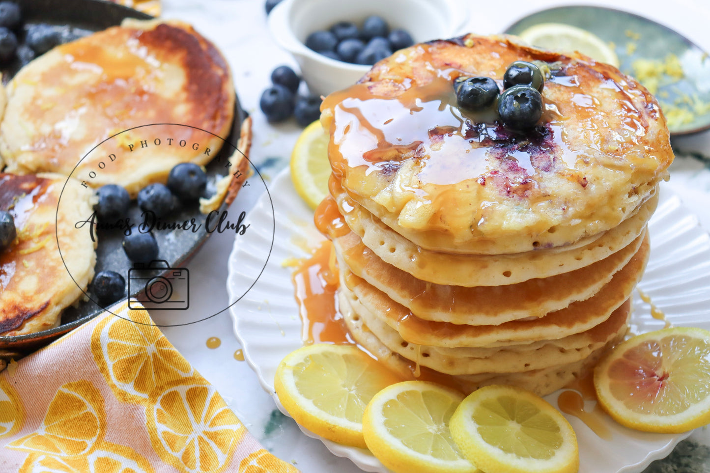 Lemon blueberry pancakes - exclusive set