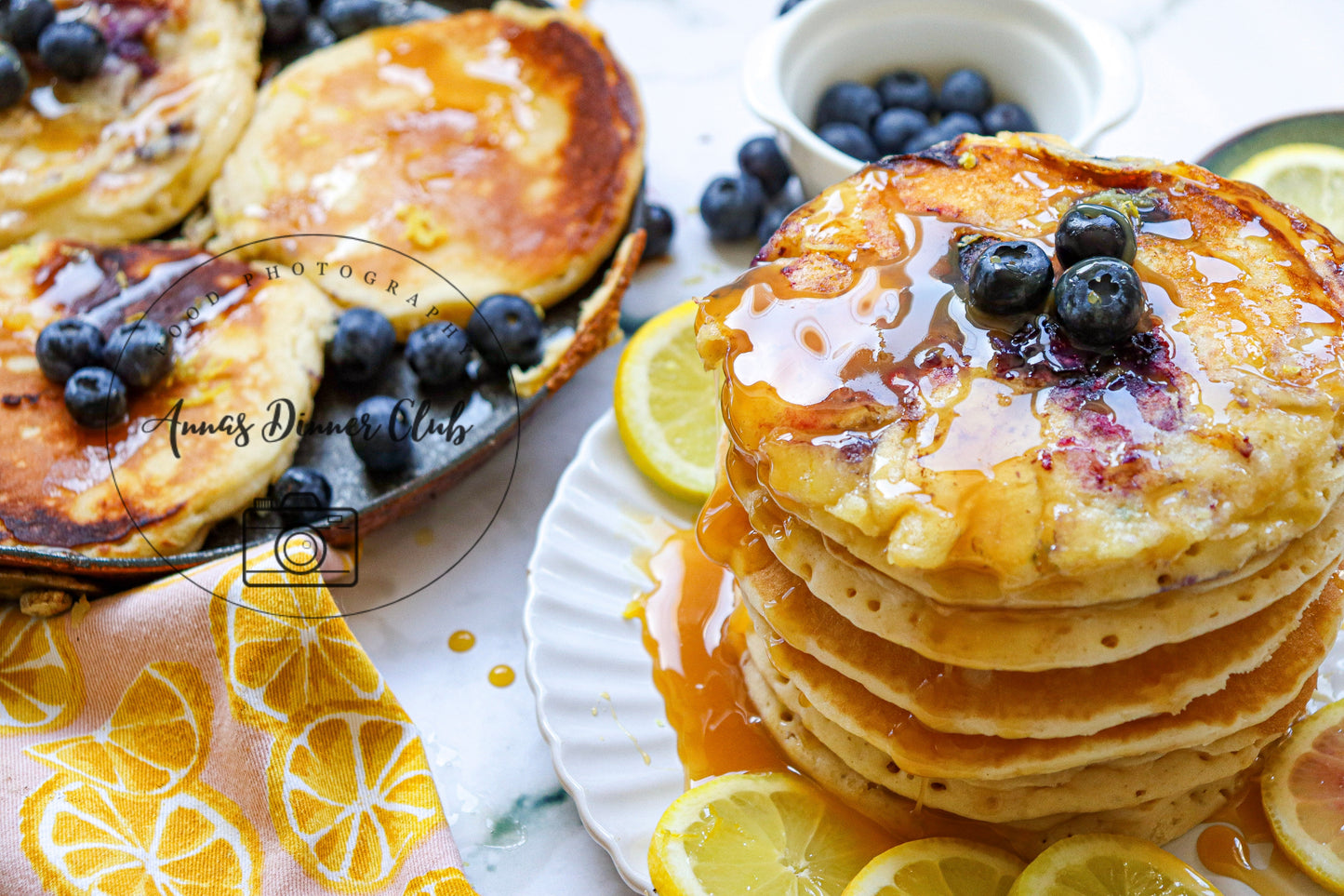 Lemon blueberry pancakes - exclusive set
